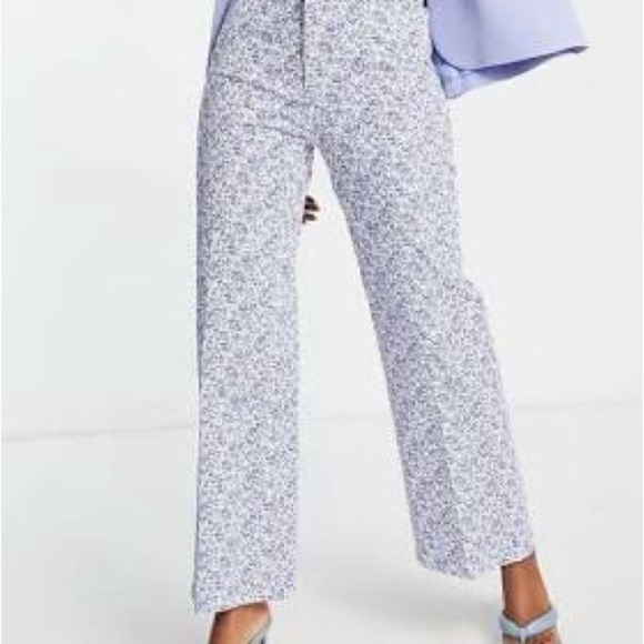 NWT & Other Stories Floral Print Wide-Leg Pants - Size 4 - Picture 1 of 8